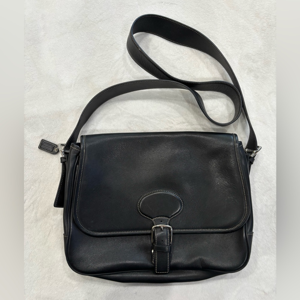 Coach Hampton Black Leather Crossbody